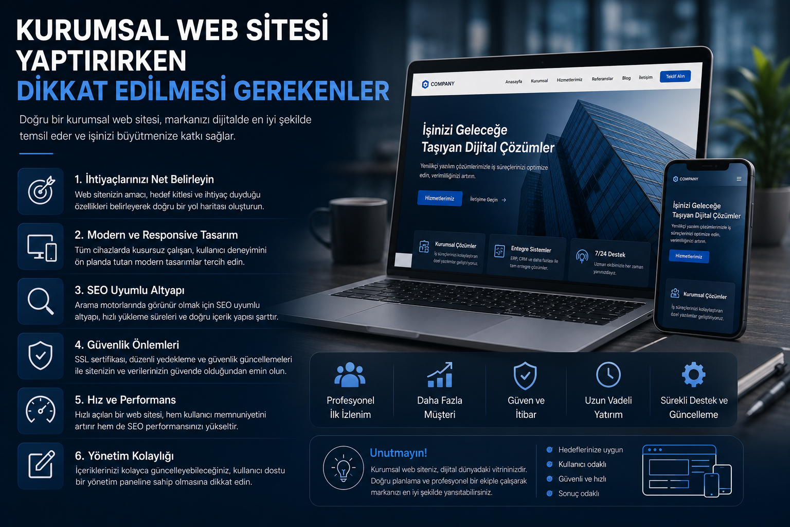Kurumsal Web Sitesi Yaptırırken Dikkat Edilmesi Gerekenler